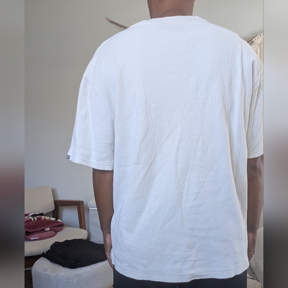 Calvin Klein beige ribbed shirt - Picture 3 of 4
